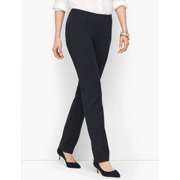 Talbots Wool Trousers Pants Size 12P Black Size Zip - Picture 1 of 15